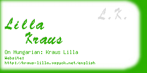 lilla kraus business card